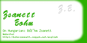 zsanett bohm business card